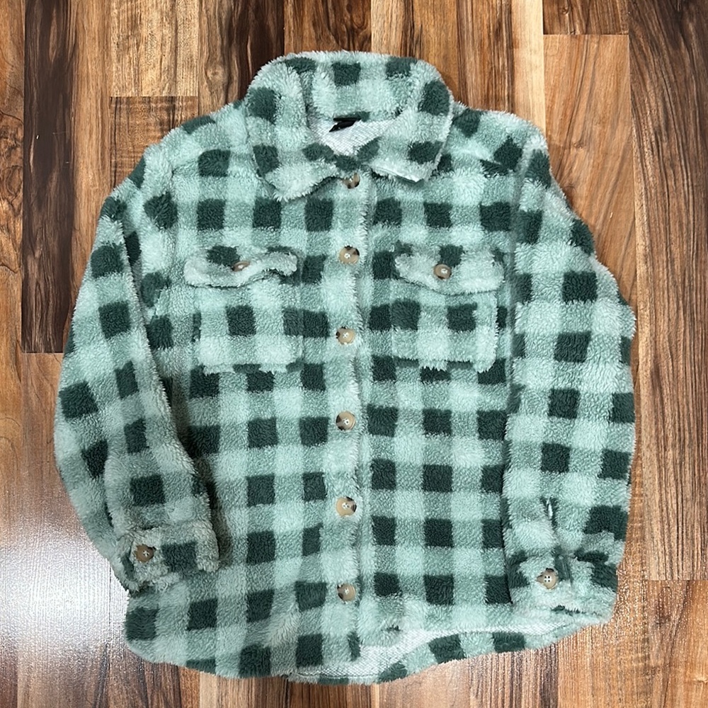 Art Class Checkered Fleece Shirt Size XL/16